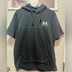 Men’s Under Armour Rival Terry Short Sleeve Hoodie Size Large